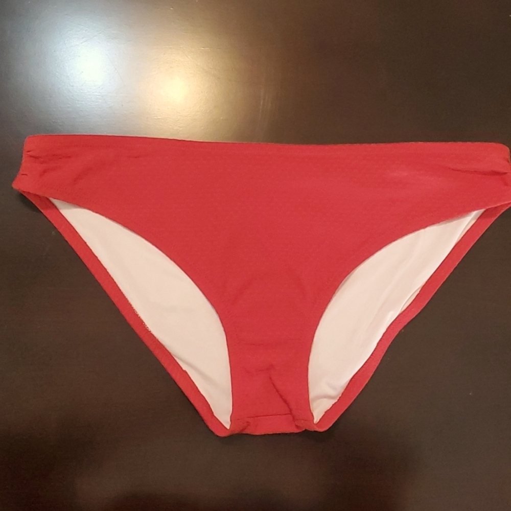 NWOT Shade & Shore red  medium coverage hipster Bikini bottoms